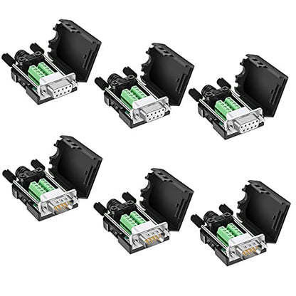 DB9 Connector: Dbilida DB9 Solderless 3-Male 3-Female – Front View