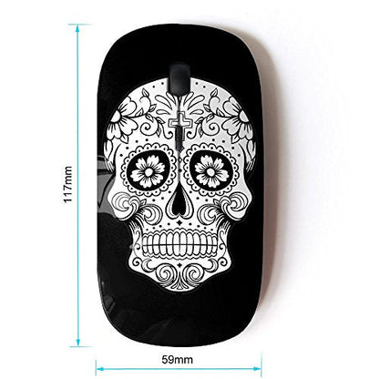 Graphic4You Mexican Sugar Skull Black Ergonomic Wireless – Side View