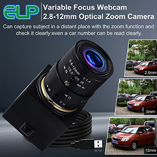 1080p Webcam: High-End USB Camera with 2.8-12mm Varifocal – Close-up Detail