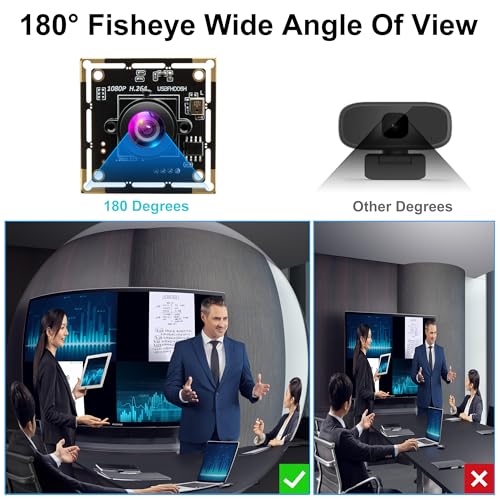 QILOVE Fisheye: QILOVE USB Camera 1080P Full HD Wide Angle – Side View