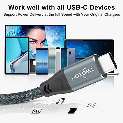Twozoh Gen: Twozoh USB C to USB C 3.2 Gen 2 Cable – Side View