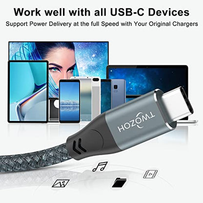 Twozoh Gen: Twozoh USB C to USB C 3.2 Gen 2 Cable – Side View