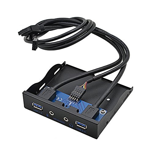 C-Zone 3.5" Floppy Bay High Speed 5 Gbps 20Pin 2 Port USB – Front View