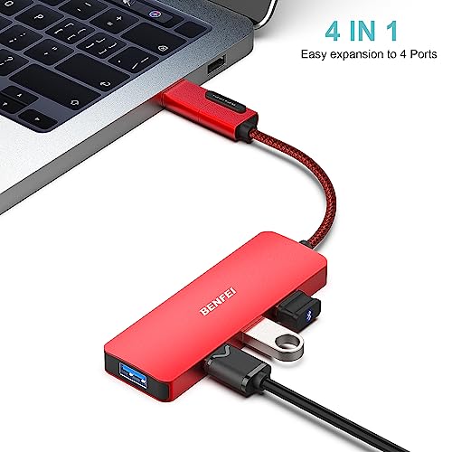 Hub Benfei: Benfei USB 3.0 Hub USB-C 2-in-1 – Side View
