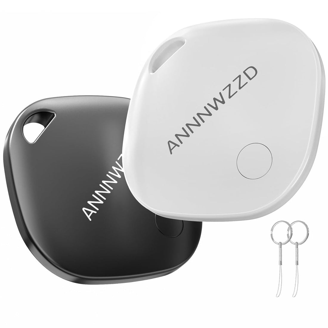 ANNNWZZD Bluetooth Tracker 2 Pack，Keys Finder and Luggage Tracker with Apple Find My (iOS Only) and Item Locator for Keys, Bags, Wallets, Anti-Lost and More