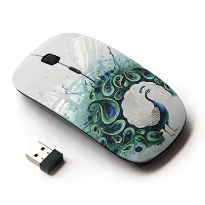 Kawaiimouse Optical: KawaiiMouse 2.4G Wireless Mouse Teal – Front View