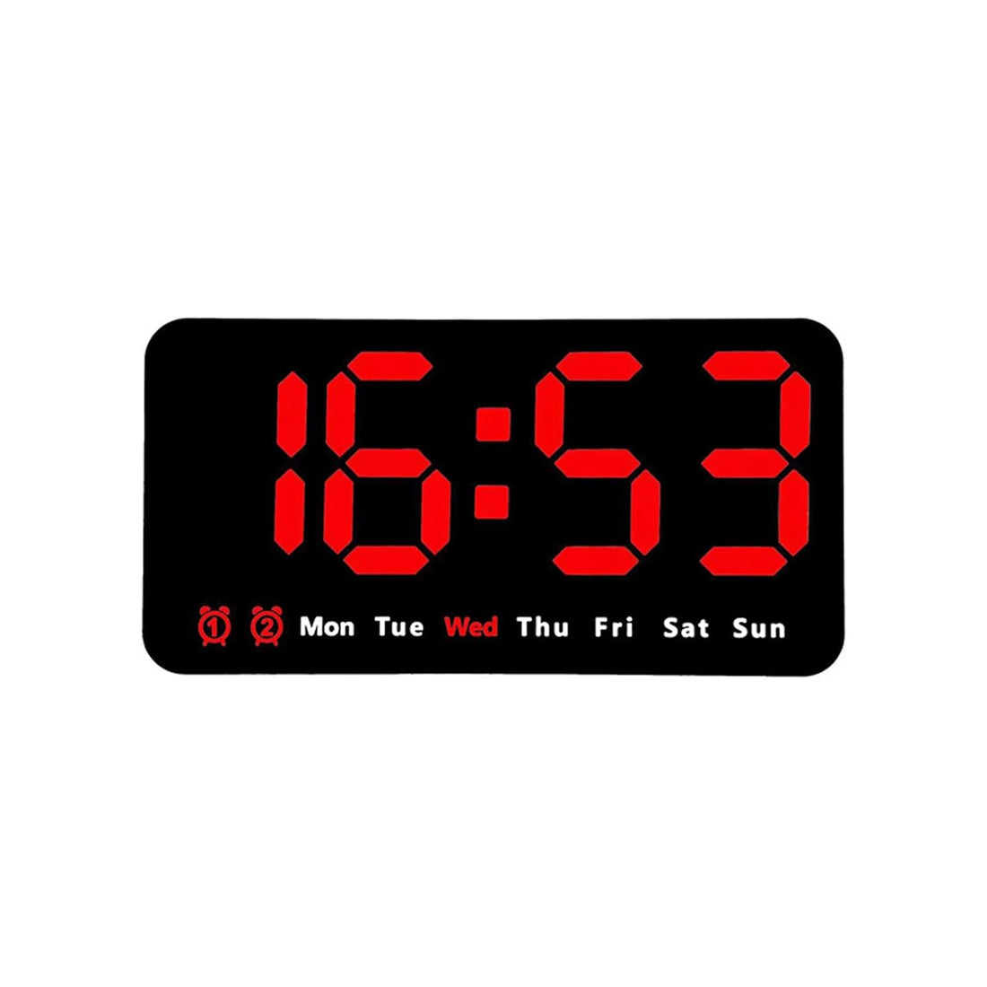 LKJYBG LED Digital Wall Clock with 2 Alarm Large Display Alarm Clock for Living Room Office Classroom Gym Shop Decor red Light One Size