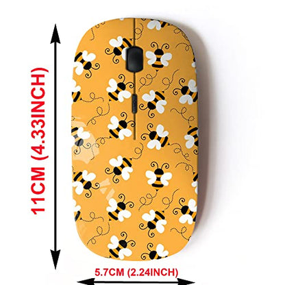 Wireless Mouse: 2.4G Cute Pattern Design – Side View