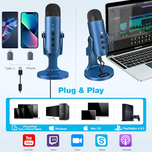 Microphone ZealSound: ZealSound USB Condenser Gaming Mic – Side View