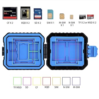 Portable SD Micro SD Memory Card Case (Small)