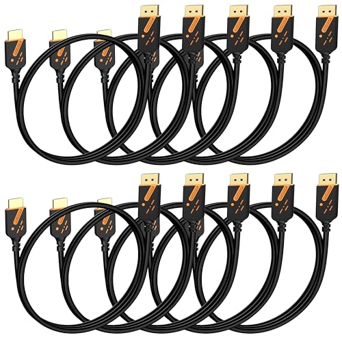 Cable Ryzzrooa: RyzzRooa 4K DisplayPort to HDMI Cable 3FT – Front View