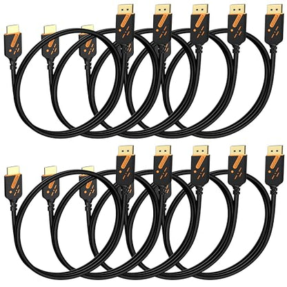 Cable Ryzzrooa: RyzzRooa 4K DisplayPort to HDMI Cable 3FT – Front View