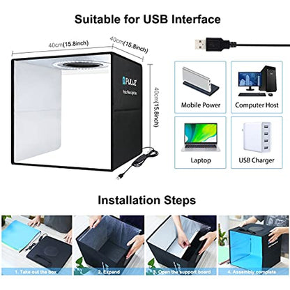 Photo Box 16" x 16" Quick Install Foldable Portable Studio – Feature Highlight
