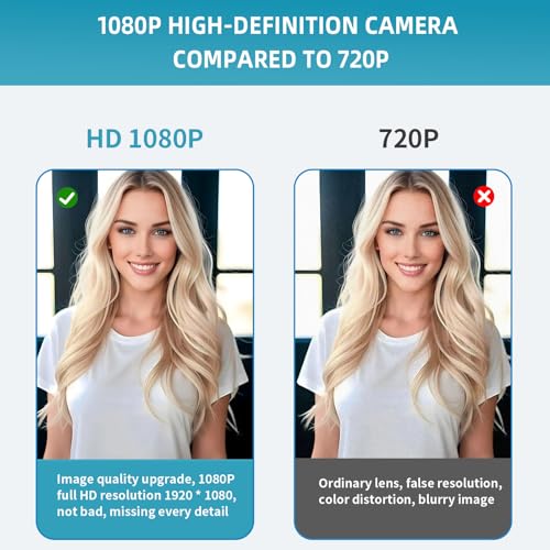 Oivom Webcam: 1080P Web Camera with Microphone and Speaker – Side View