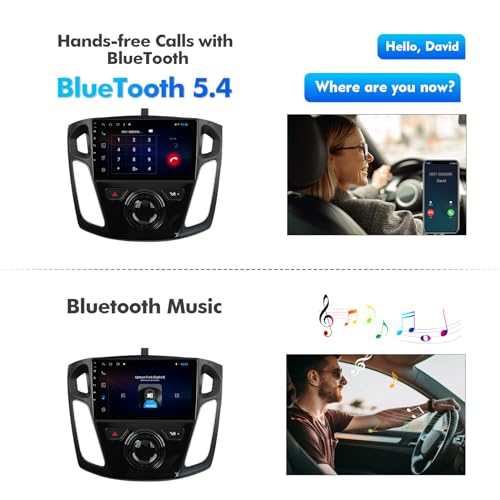 2+32G 9-inch Android 12 Car Stereo for Ford Focus 2012-2018 – Close-up Detail