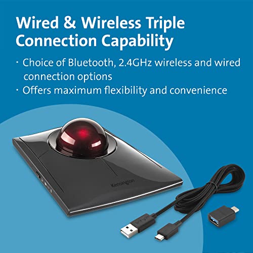 Kensington SlimBlade Pro Wireless Trackball – Side View