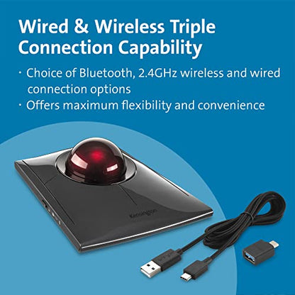 Kensington SlimBlade Pro Wireless Trackball – Side View