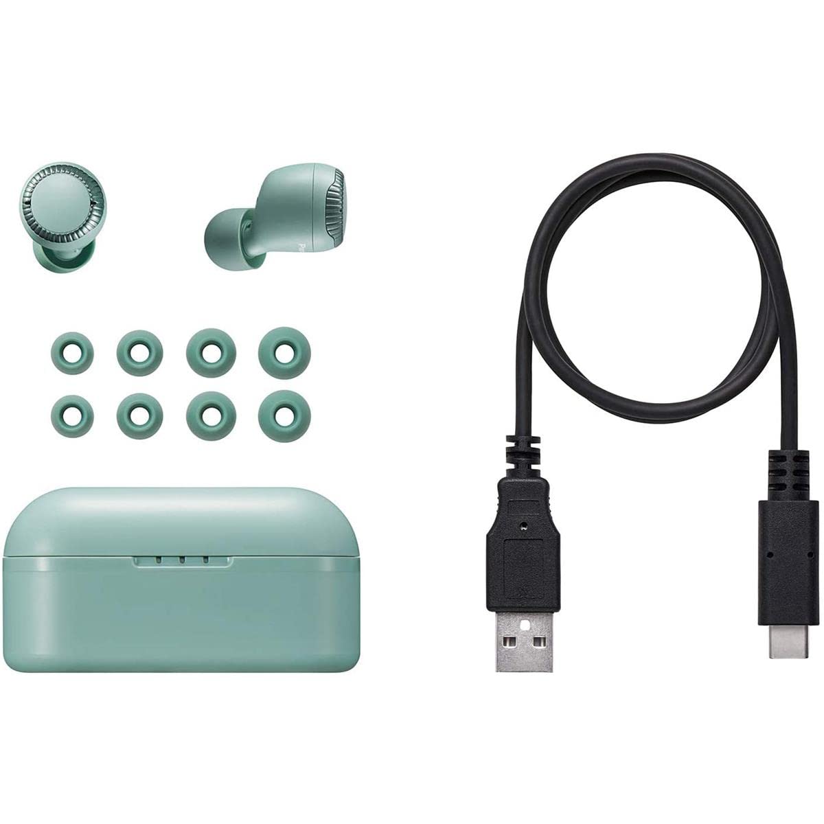 Panasonic True Wireless Earbuds | Bluetooth Earbuds|IPX4 Water Resistant | Small, Lightweight | Long Battery Life, Alexa Compatible | RZ-S300W (Green)