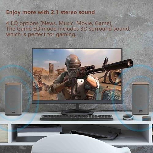 Speakers KEiiD: KEiiD 2.1 Bluetooth Computer Speakers with – In Use