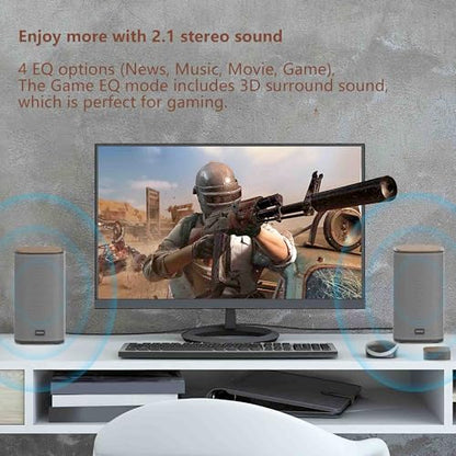 Speakers KEiiD: KEiiD 2.1 Bluetooth Computer Speakers with – In Use