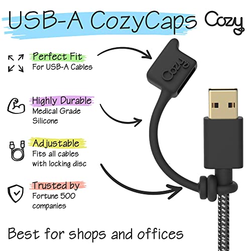 Cozy Caps: Premium USB A Cable Covers – In Use