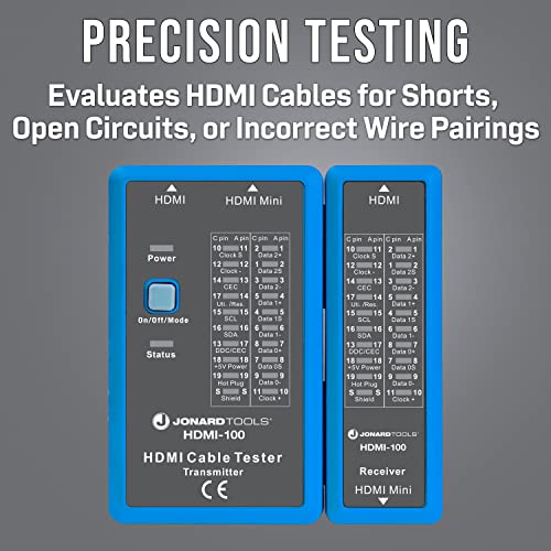 HDMI Cable Tester: Jonard Tools HDMI-100 High-End HDMI and – Side View