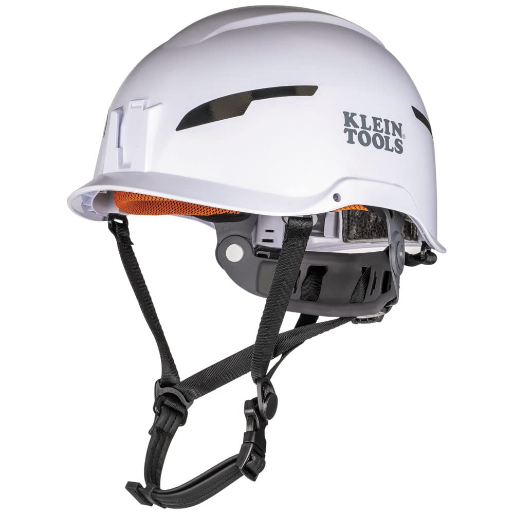 Klein Tools 60564 Safety Helmet, Type-2 Safety Helmet 20kV Protection, Non-Vented, Class E, White