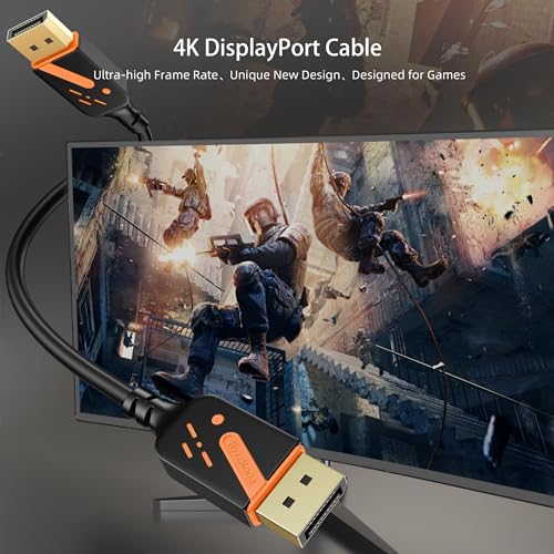 DisplayPort Cable Male to Male – Side View