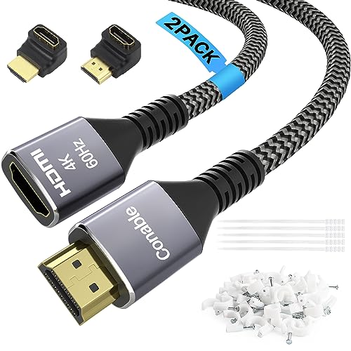 6ft Extension Cable: 4K HDMI 2.0 Braided Extender Male to – Front View