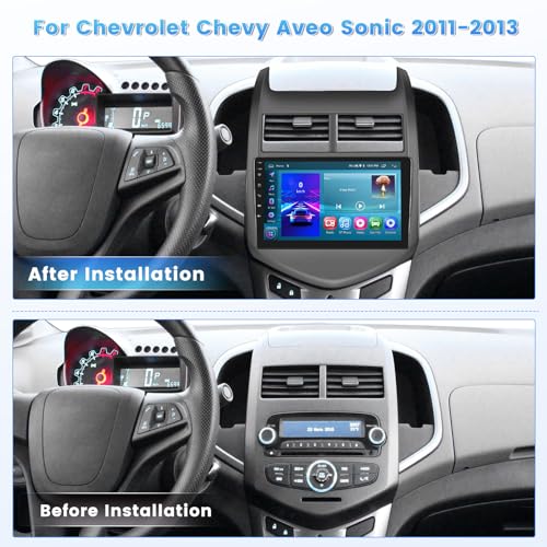Roinvou 2+64G Car Radio for Chevrolet Chevy Aveo Sonic 2011 – Side View