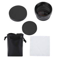2X Camera Lens 2X Magnification Waterproof High Definition Converter Telephoto Lens for 37mm Mount Camera