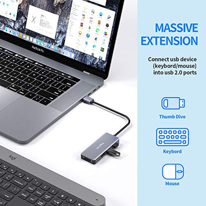 Adapter Hub: ZIYUETEK 5-in-1 USB 3.0 Hub with HDMI 1080p – Packaging