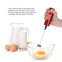 Alvinlite Milk Frother,Powerful Handheld Electric Mini Foamer,High Speed 19,000Rpm,Stainless Steel Whisk Beater Foam Maker Drink Mixer for Coffee,Hot Chocolate,Lattes,Cappuccino,Eggs,Frappe,Matcha