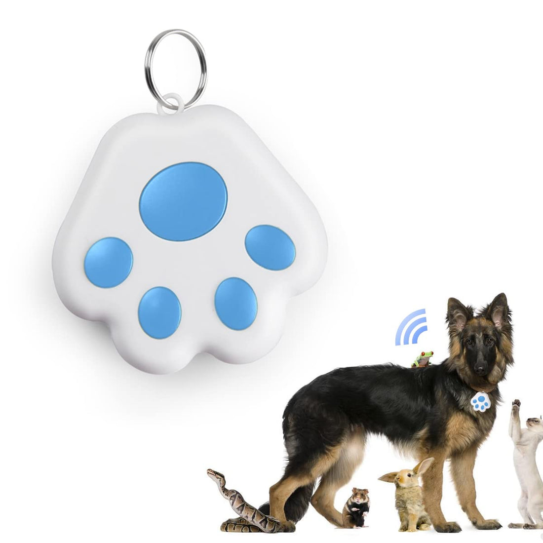 Bluetooth Tracker Key Finder Paw GPS Tracker Wireless Two Way Locator Devices Selfie Accessories Anti-Lost Alarm Wallet Key Luggage Child Pet Finder Mini Smart Tracker (Sky Blue, PAW)