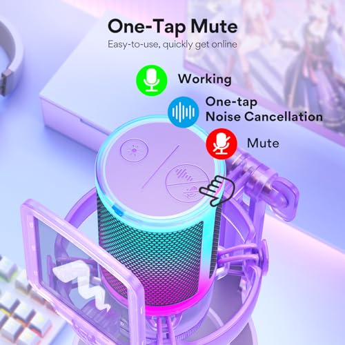 MAONO Gaming Microphone: MAONO DGM20 Purple USB Condenser – In Use