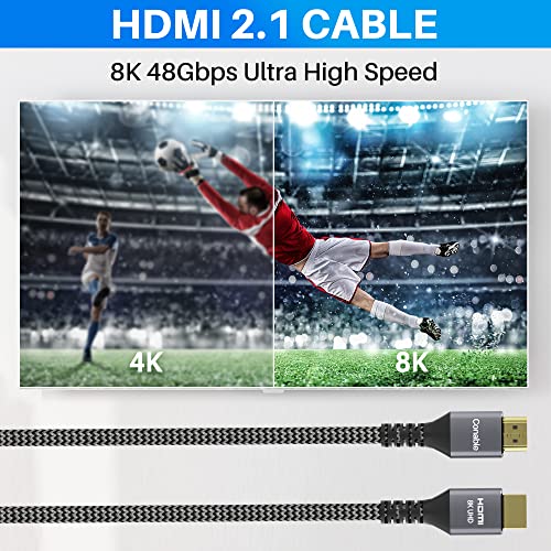 HDMI Cable 2ft: Certified 8K Cable 2-Pack 48Gbps Ultra HD – In Use