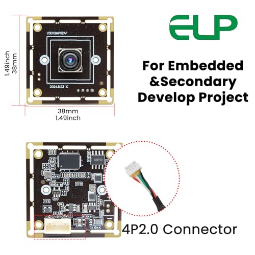 Camera ELP: ELP 12mp Autofocus USB Camera Module 4K 30fps – Side View