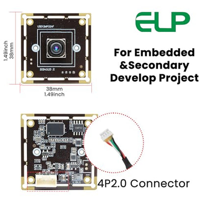 Camera ELP: ELP 12mp Autofocus USB Camera Module 4K 30fps – Side View