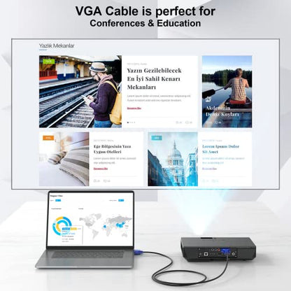 VGA Computer Cable: XiAyriky 10 Pack VGA Male to Male Cord – In Use