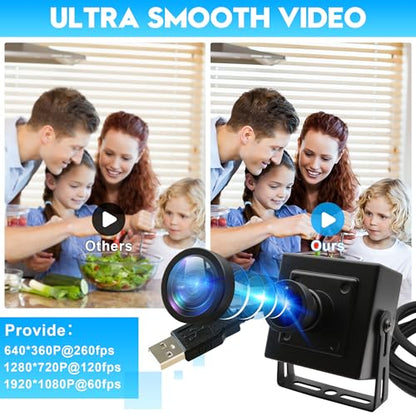 260fps Camera: ELP USB Camera 2MP 2.9mm Wide-Angle Lens – In Use