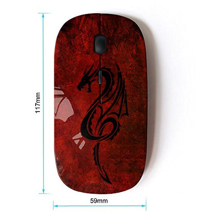 Kawaiimouse Optical: KawaiiMouse 2.4G Wireless Mouse Red – Side View