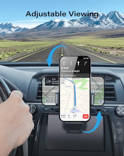 APPS2Car Sturdy CD Slot Phone Mount with One Hand Operation – In Use