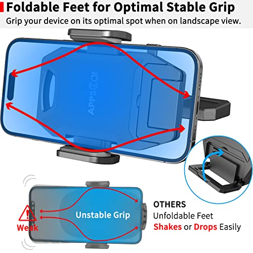 APPS2Car Sturdy CD Slot Phone Mount with One Hand Operation – Size Reference
