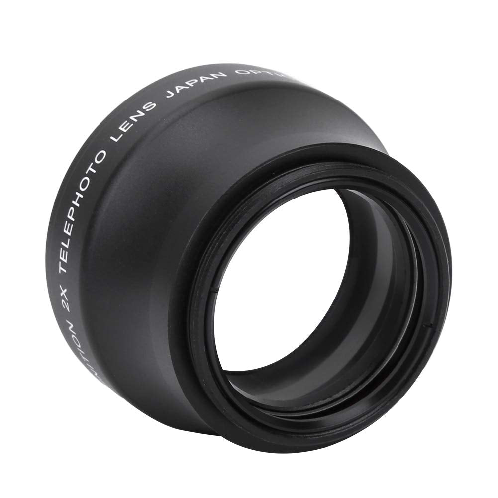 2X Camera Lens 2X Magnification Waterproof High Definition Converter Telephoto Lens for 37mm Mount Camera