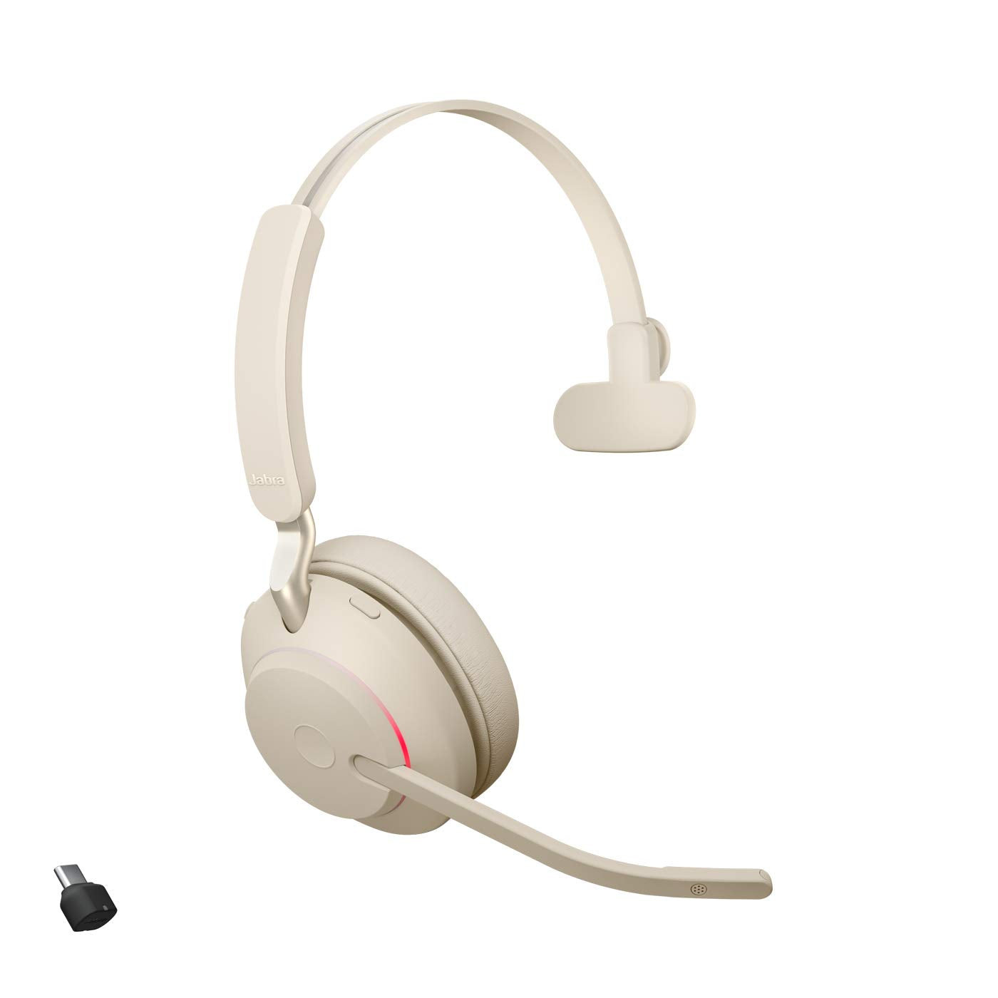Jabra Evolve2 65 USB-C UC Mono - Beige Wireless Headset/Music Headphones