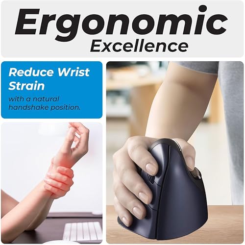 Mouse Vertical: Evoluent VM4RW Wireless Ergonomic Mouse – Side View
