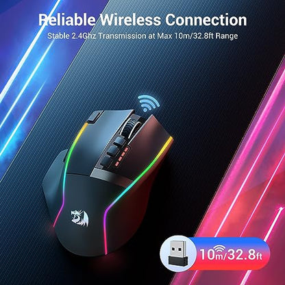 Mouse Redragon: Redragon Wireless Gaming Mouse Ergonomic – Side View
