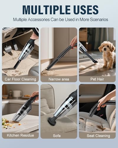 Car Vacuum: Tumoyao Handheld Cordless 9500Pa High Power – Side View