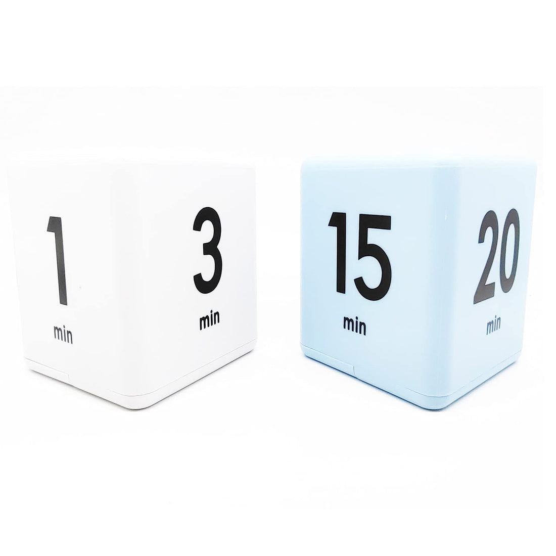 2 Pieces Cube Timers, Kitchen Timer Child Timer Exercise Timer, Workout Timer and Game Timer, Gravity Sensor Flip Timer for Time Management (1 3 5 10 Minutes and 15 20 30 60 Minutes)