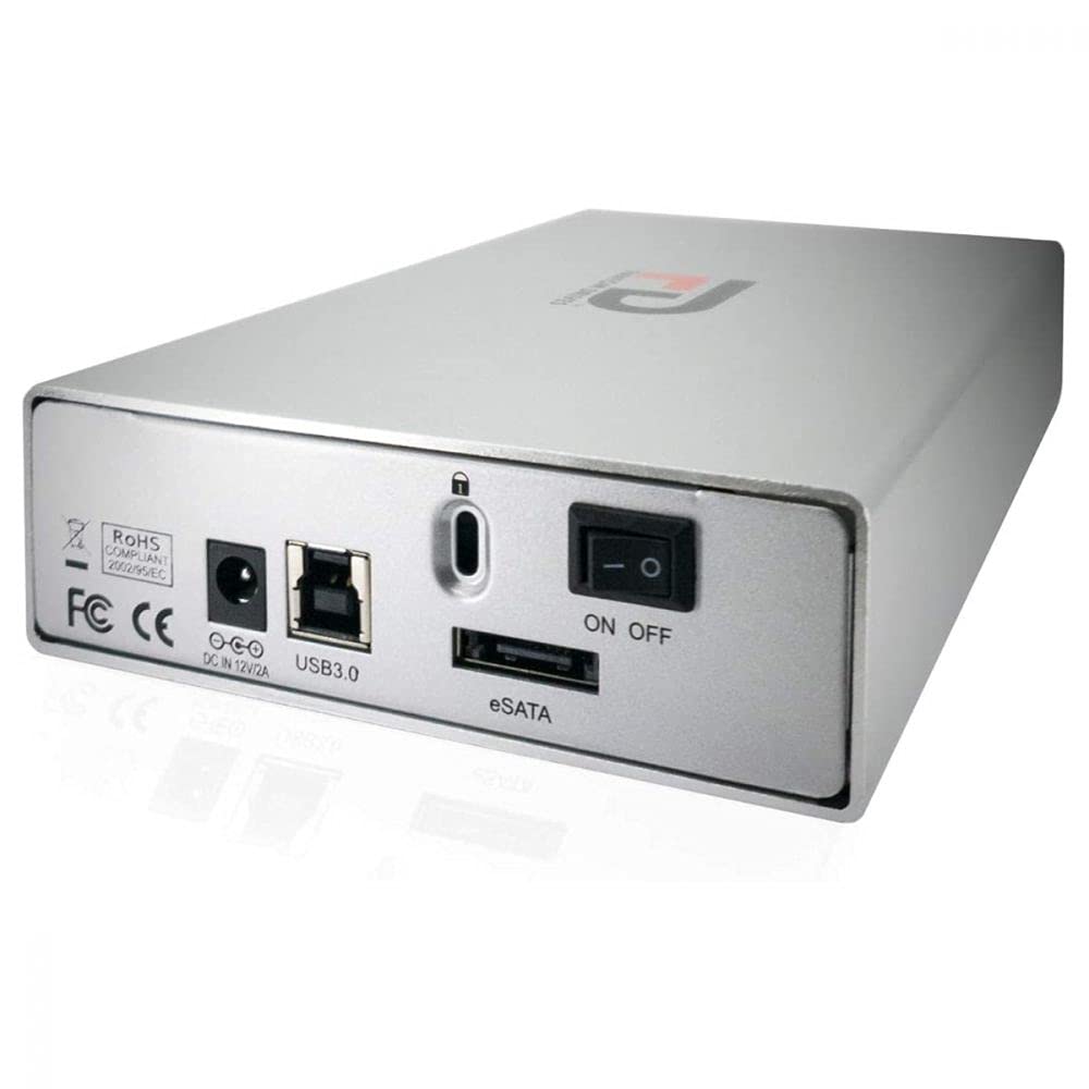FD 8TB External Hard Drive - USB 3.2 Gen 1 (USB 3) & eSATA - Aluminum Case - Mac, Windows, PS4, and Xbox - Silver